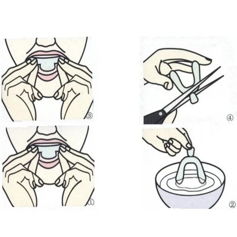 Anti Ronco Bruxismo Dormir Guarda Boca, Gum Guarda Noturno, Bandeja Boca, Parar Moagem Dentes, Auxílio Do Sono, Cuidados de Saúde, 1 Pc, 2 Pcs, 4Pcs