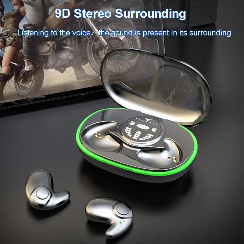 Invisible Sleep Earphones Bluetooth 5.3 Headphones IPX5 Waterproof Noise Reduction Earbuds Touch Control Wireless Headsets