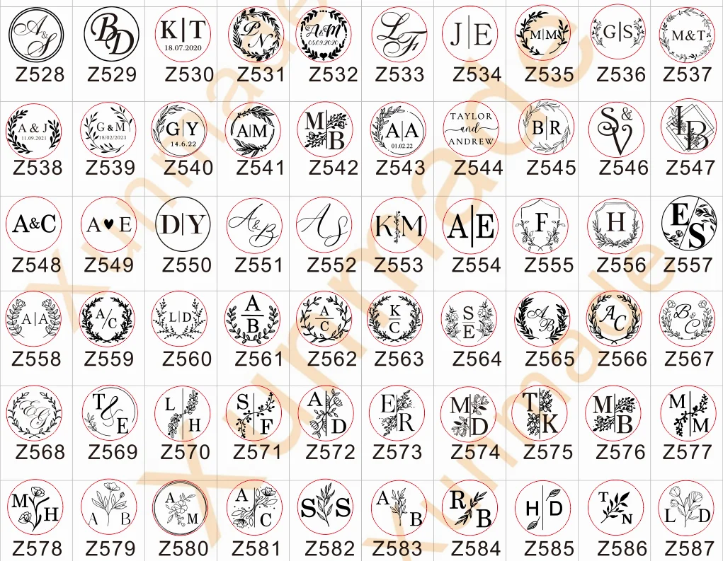 Custom Wedding Wax Seal Stickers, Handmade Wax Seals, Initial Wax Seals,Monogram Wax Seals, Self-Adhesive Wax Monogram Seals