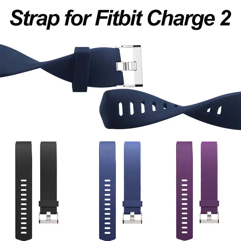 Sport Bands Compatible with Fitbit Charge 2 Bands Women Men, Adjustable Replacement Strap Wristbands for Fitbit Charge 2 HR