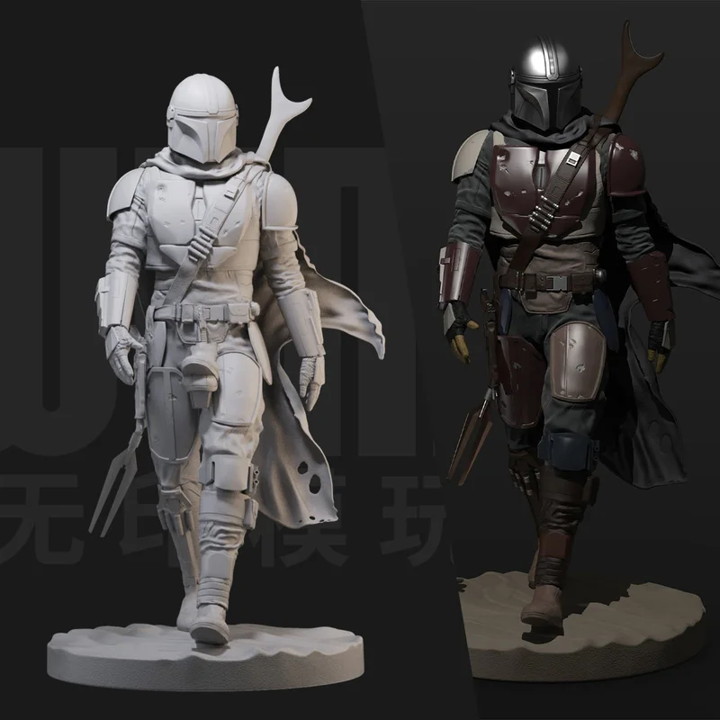 1/24 Mandalorian Wars 1/18 Scale Gk White Model Handmade 3d Printed Soldier Model Unsessed And Uncolored Kit