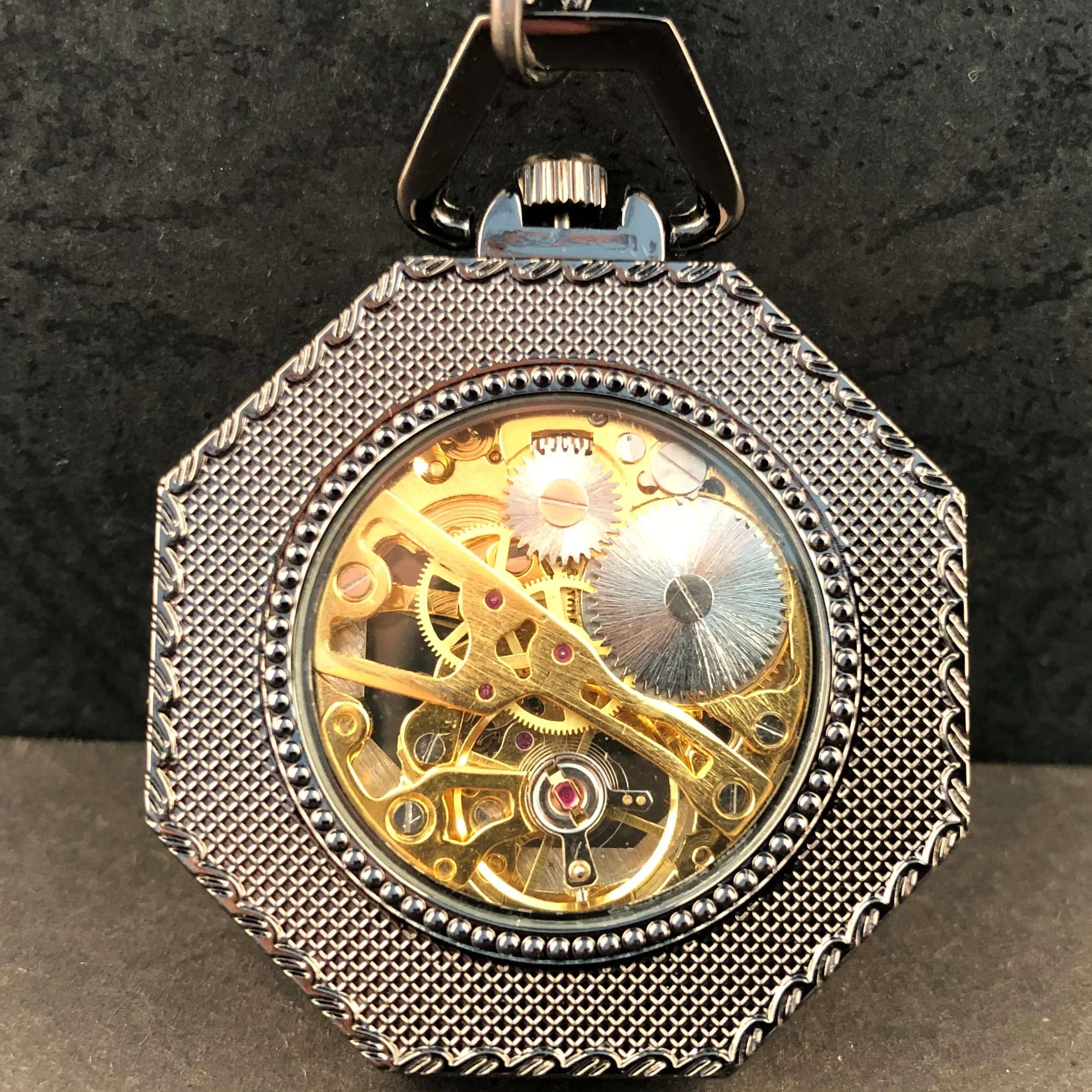 Orologio da tasca meccanico quadrato antico retrò Gossip orologio da uomo con ciondolo collana da donna in stile cinese classico con regali a catena