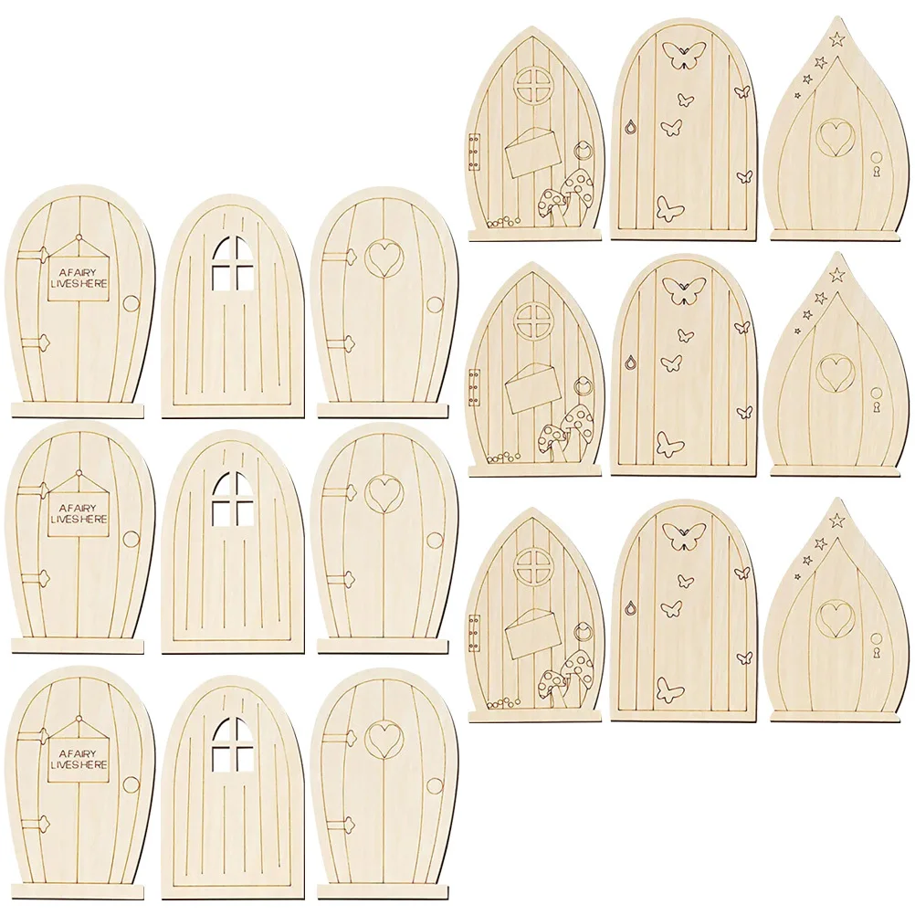 

36Pcs Blank Wood Slices for DIY Fairy Themed Mini Doors Unfinished Natural Craft Pieces Delicate Handmade Wooden Ornaments