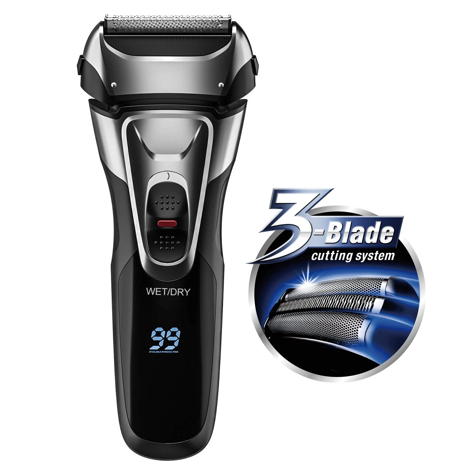 Professional Shaver For Men Rechargeable Foil Electric Shaver 3D Electric Razor Wet Dry Face Beard Hair Trimmer Shaving Machine