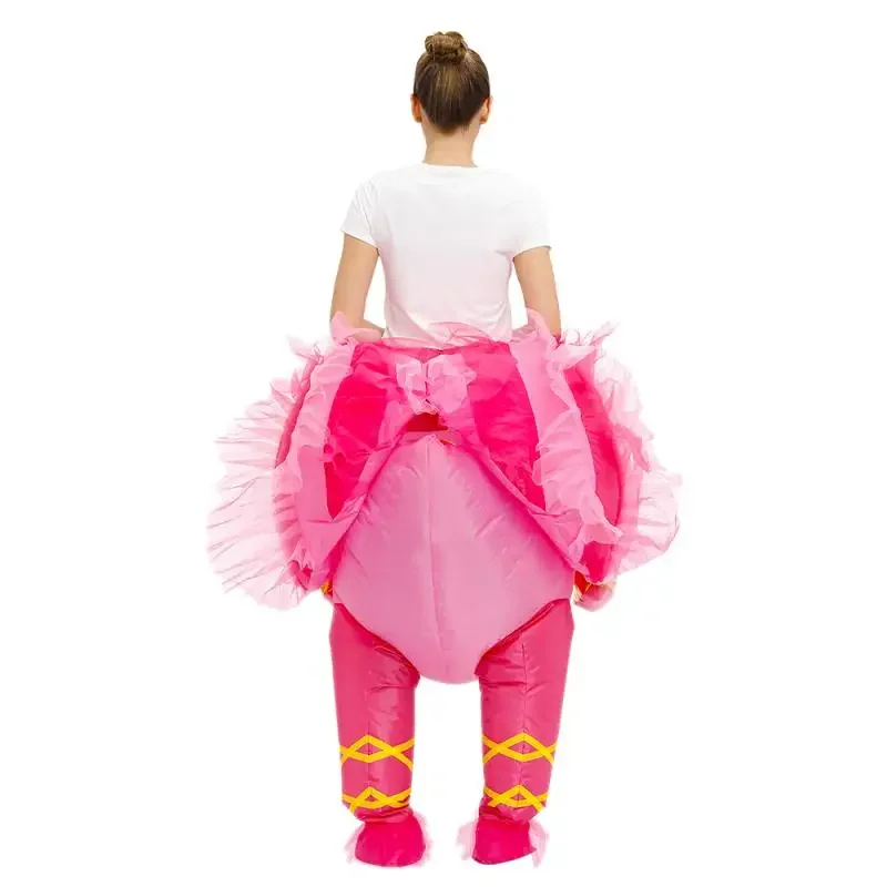 Christmas Flamingo Inflatable Costume Halloween Costumes for Man Adult Woman Animal Cosplay Inflated Clothes Fantasy Party Dress