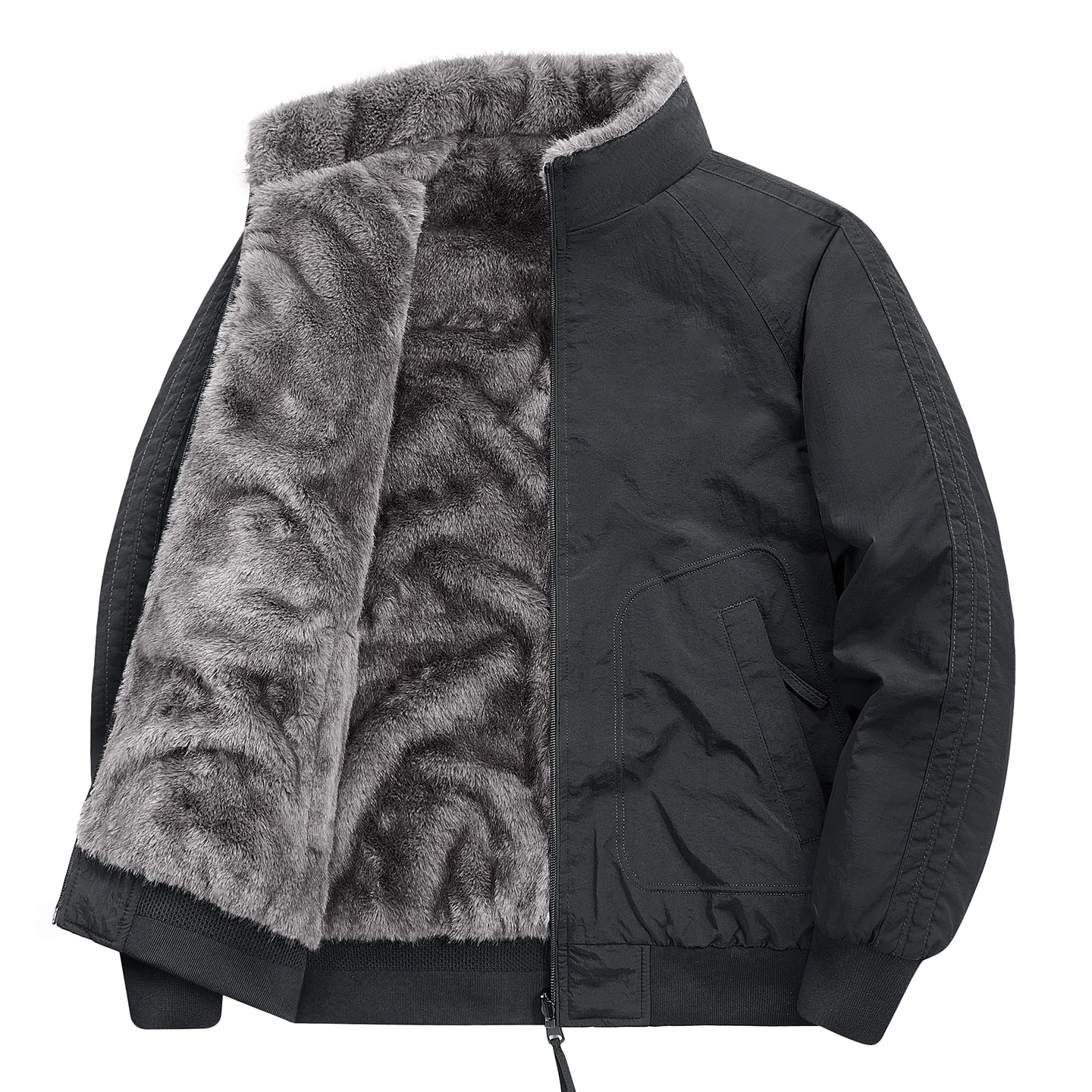 Windproof Fleece Jacket Men Warm Thick Windbreaker Military Coats Winter Parkas Outerwear Overcoat High Quality Clothing 2602A