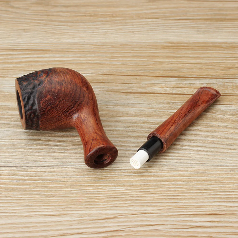 Old Fox Rosewood Tobacco Apple Pipe Set Accessories 9MM Activated Carbon Paper Filter Sandalwood Smoking Pipe With 10 Tools Kits