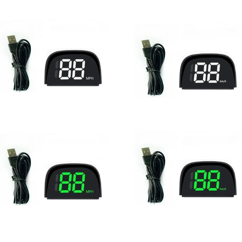 Digital Car Speed Meter Easy Install Auto HUD Display Visible Font Plastic HUD Dropship