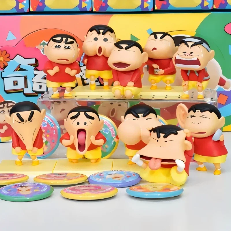 

Genuine Weird Strange Crayon Shin-Chan Anime Figure Series Blind Box Cute Doll Trend Toy Decoration Ornament Birthday Gift