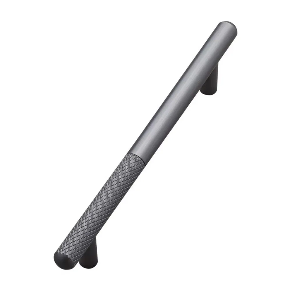 Coffee-Colored Cabinet Handles with Dual-Color Rolled Patterns Drawer Pulls Aluminum Alloy Furniture Handle Decor Hardware