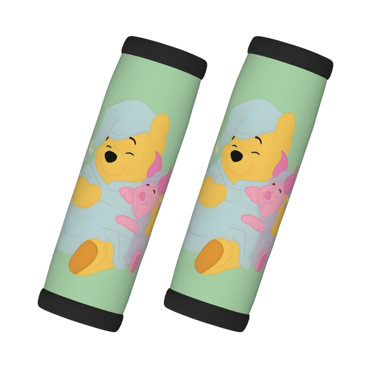 

Custom Piglets And Friends 2 Pcs Luggage Handle Wrap Soft Grip Handle Cover Comfortable Neoprene Suitcase Identifier Travel