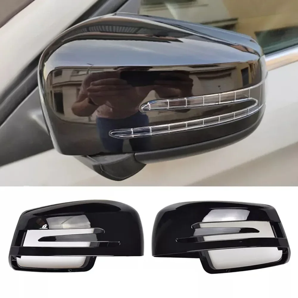

2 шт./компл. для Mercedes Benz W204 C207 W212 W221 W176 крышка бокового зеркала глянцевый черный левый + правый