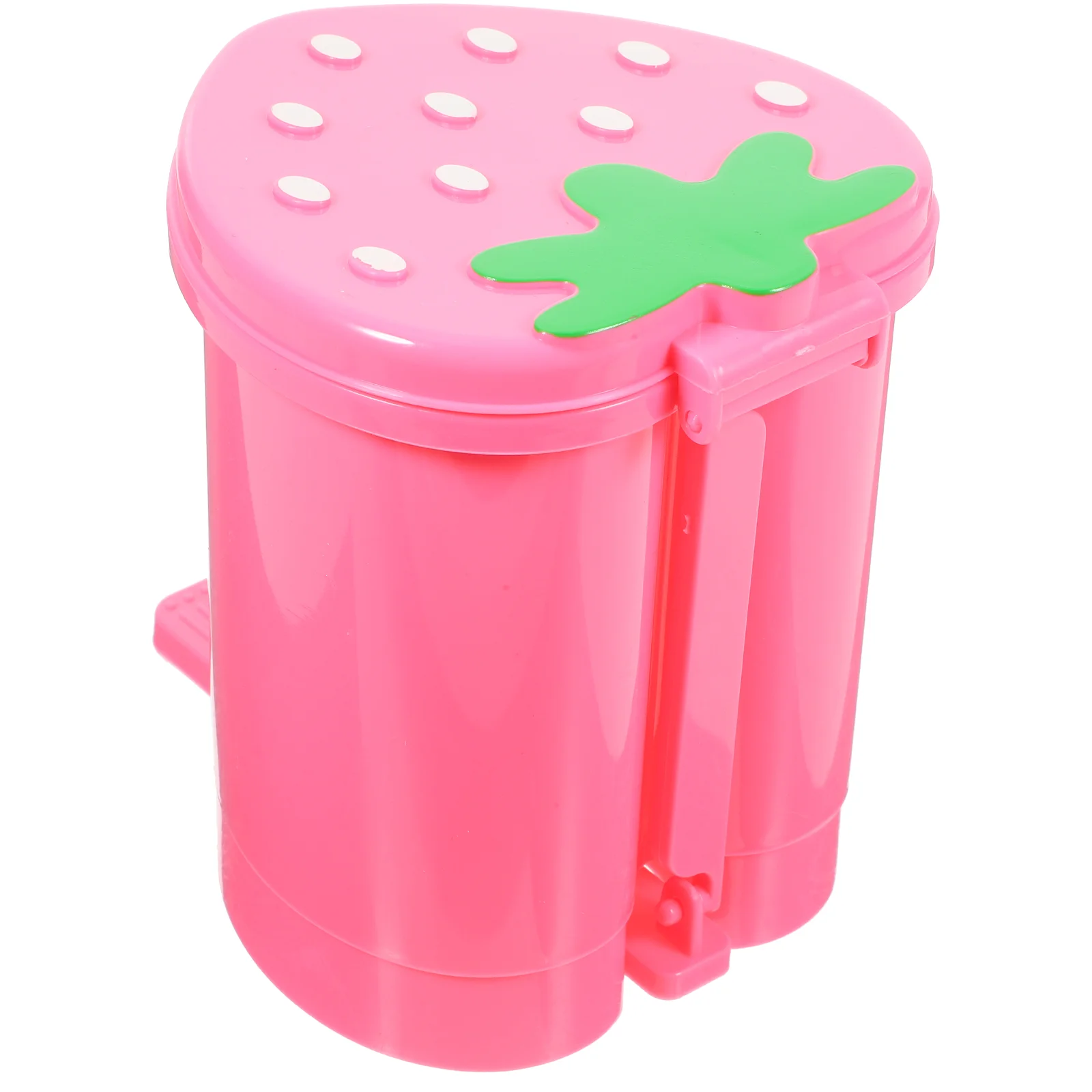 

Cute Heart Shaped Desktop Trash Can Mini Kitchen Office Waste Bin Lid Safe PP Material Great Storage Decor