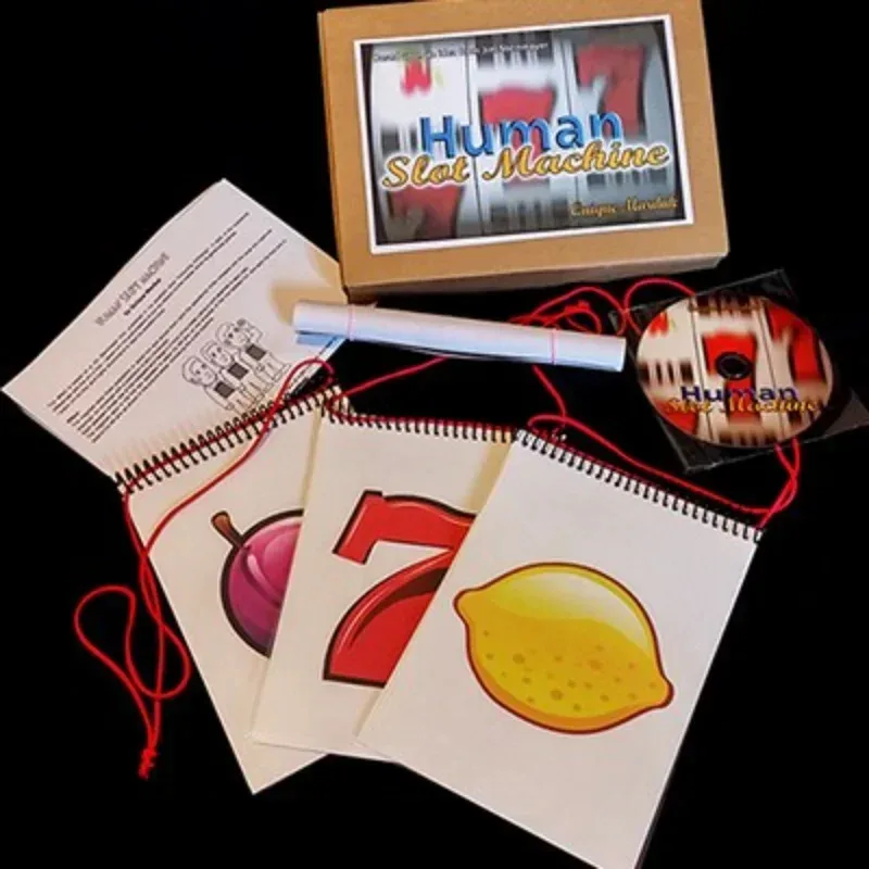 

Human Slot Machine Stage Magic Tricks Close Up Mentalism Magia Magicians Prop Gimmick Illusion Accessory Prediction Note Pad