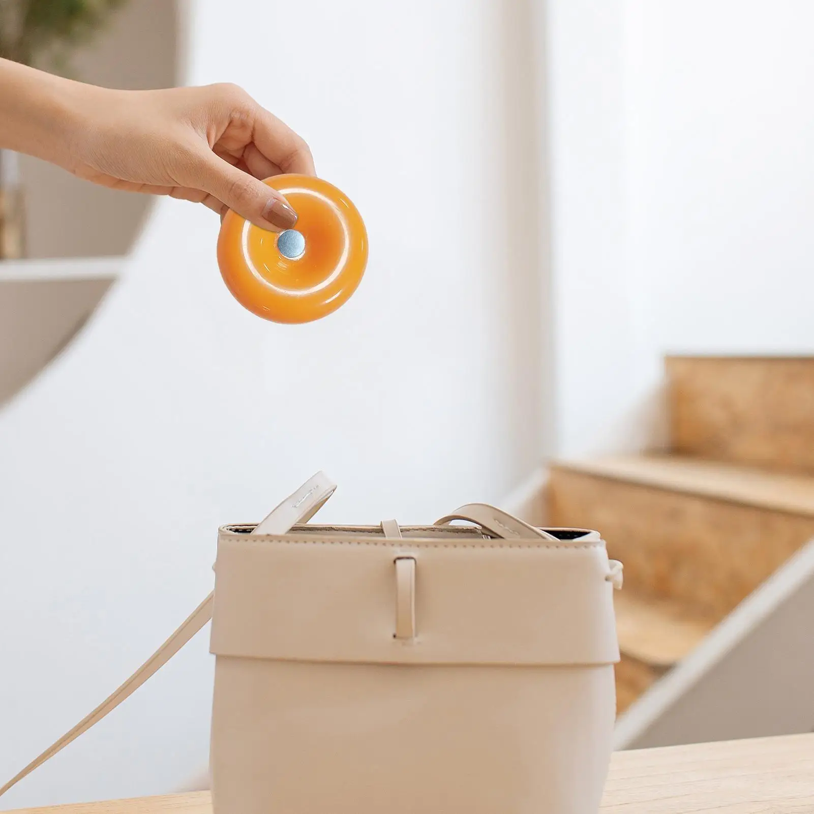 Bag Light For Purse Portable Smart Cute Rechargeable Lamp Automatic LED Handbag Flashlight For Women Men Girls Mother Friends
