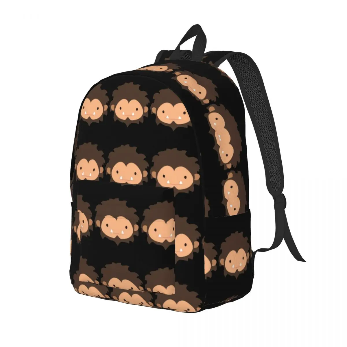 Sneaky Sasquatch Big Head Printed Lightweight Casual Schoolbag For School, Outdoor, Shopping, Office