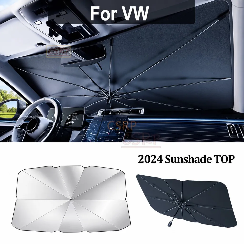 Car Sunshade Windshield Umbrella For VW Volkswagen CC Arteon Golf Phaeton Jetta Passat Car Front SunShade Parasol Foldable