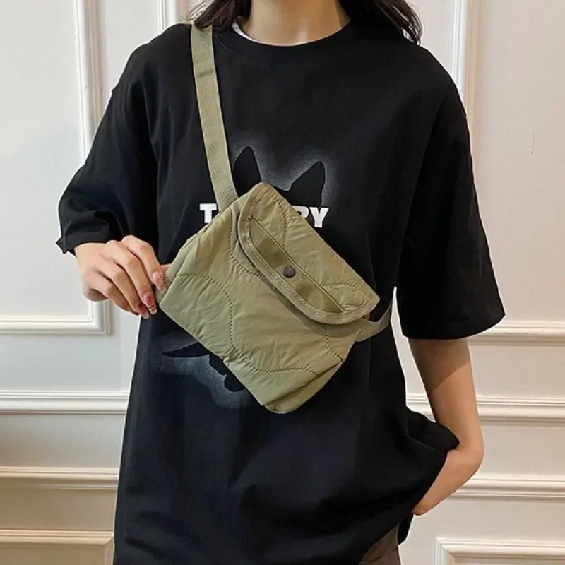 Youda Neue Nylon Stoff Umhängetasche Mode Einfache Reine Farbe Umhängetasche Kleine Casual Kapazität Shopper Taille Taschen