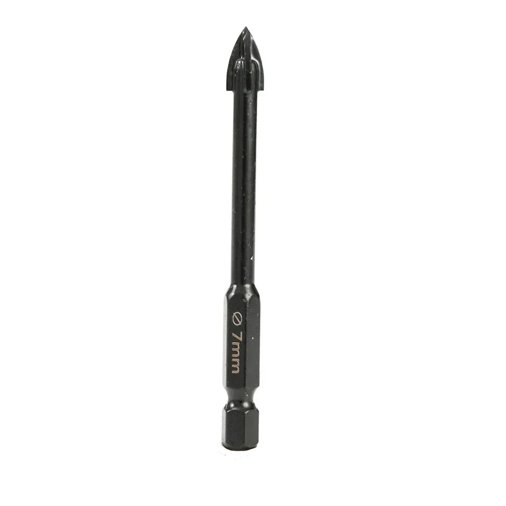 5 sztuk krzyżowe sześciokątne wiertła do płytek szklanych ceramiczne betonowe otwieracz do otworów aluminiowe wiertło trójkątne rozmiar 4/5/6/7mm wiertła do szkła