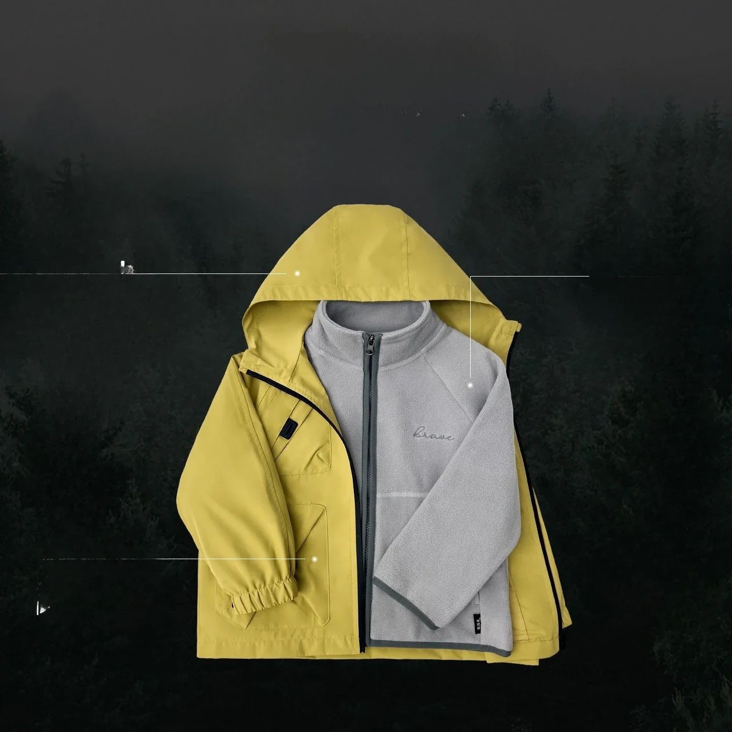 

Boys Stormtrooper Jacket Hooded Windproof Coat for Spring Autumn Outdoor Work Climbing Kid Windbreaker