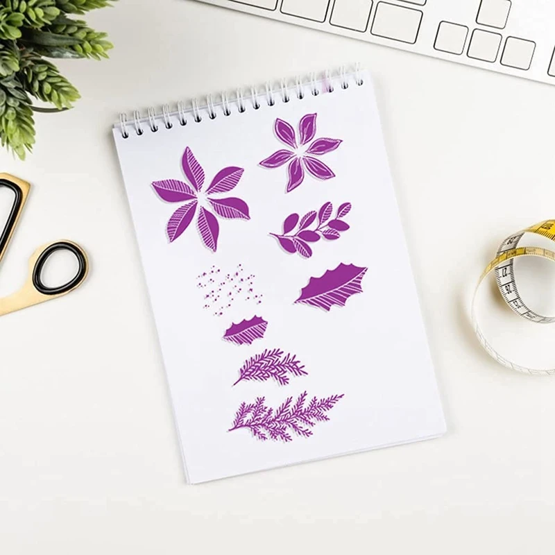 Flower Clear Stamps Cutting Dies DIY Scrapbooking Cards Dies Seal Scrapbook Photo Album Paper Card Craft Supplies