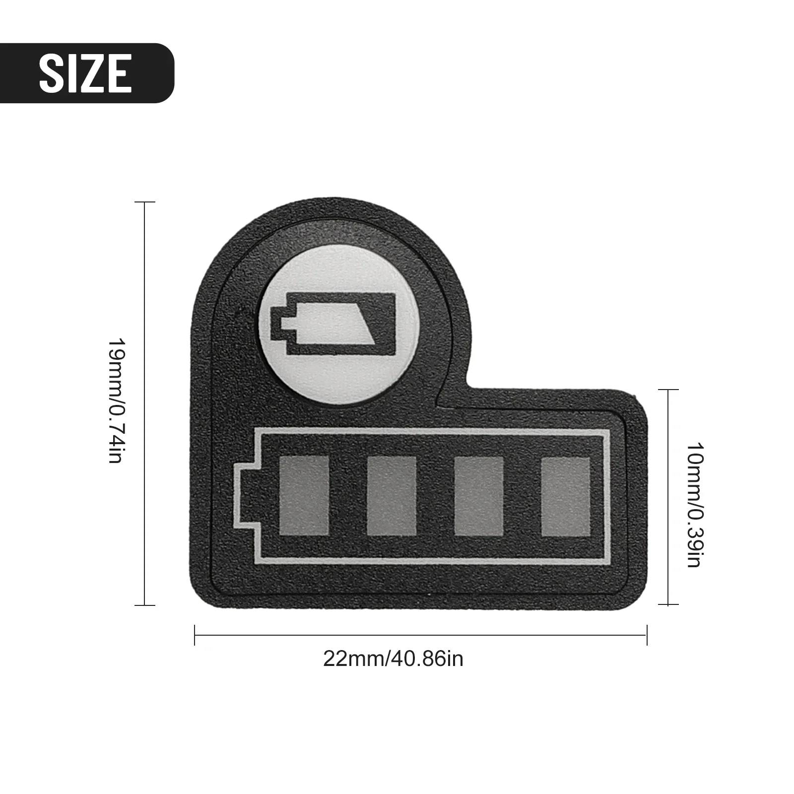 Pack of Ten Custom Fit LED Sticker Labels for Enhanced Visibility on Your Batteries (Compatible with Models BL1830/BL1430)