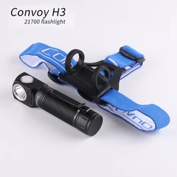 Convoy 고출력 21700 플래시 헤드 라이트 토치, C 타입 충전식 헤드라이트, H3 손전등, 519A, R9080 LED 포함