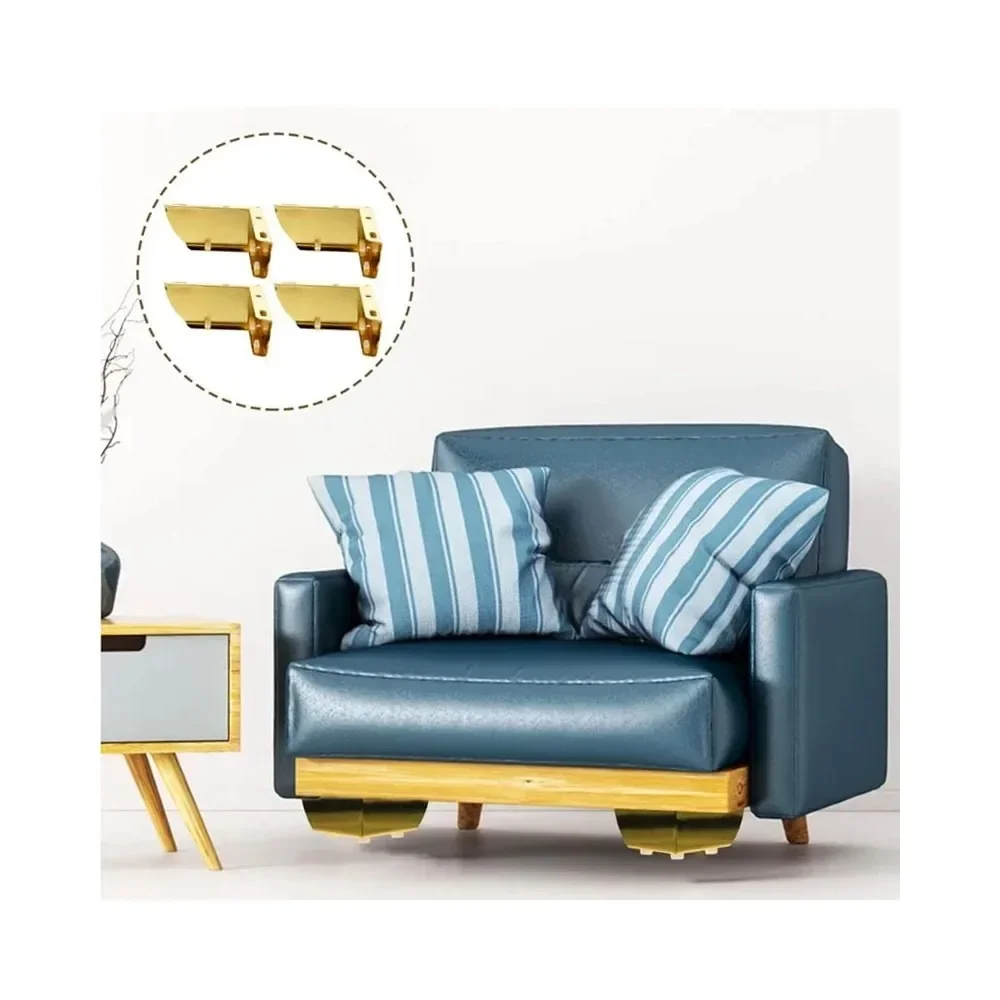 4Pcs Modern Metal Furniture Legs, DIY Replacement Sofa Cabinet Legs Set, Heavy Duty Sofa Bed Table Feet, Adjustable