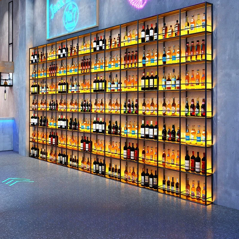 منظم بار القهوة أثاث منزلي صغير ركن النبيذ الزجاجي خزانة الدولاب خزانة مشروبات الأبواب زجاجات تخزين طويلة المشروبات في العربة