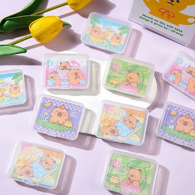 5-100 قطعة الكرتون الحيوان كابيبارا ورقة بانوراما الألغاز لعبة تعليمية للأطفال حفلة عيد ميلاد تفضل جوائز المدرسة