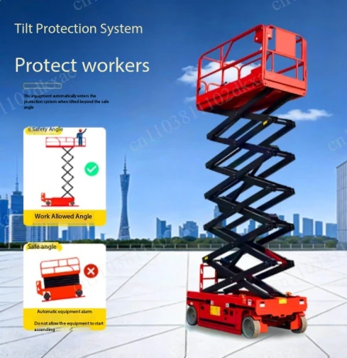 200KG High Capacity Electric Scissor Lift Platform Self Propelled Hydraulic Aerial Work Lift Table Man Lift 1 pcs view 4