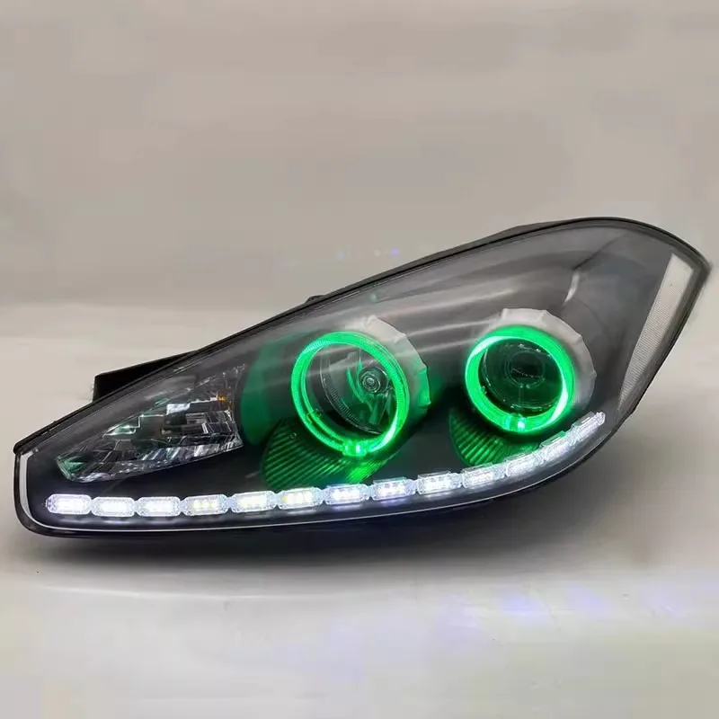 مجموعة مصابيح أمامية LED بعدسة مزدوجة لسيارة Hyundai Rohens Coupe 05-12 مصباح الجري النهاري وإكسسوارات السيارات