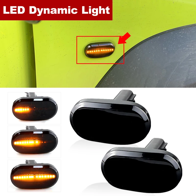 2PCS Led Side Marker Flowing Turn Signal Lamp Dynamic Blinker For Chevrolet Cruze HR52S 2006/05-up For Mazda AZ off-road JM23W