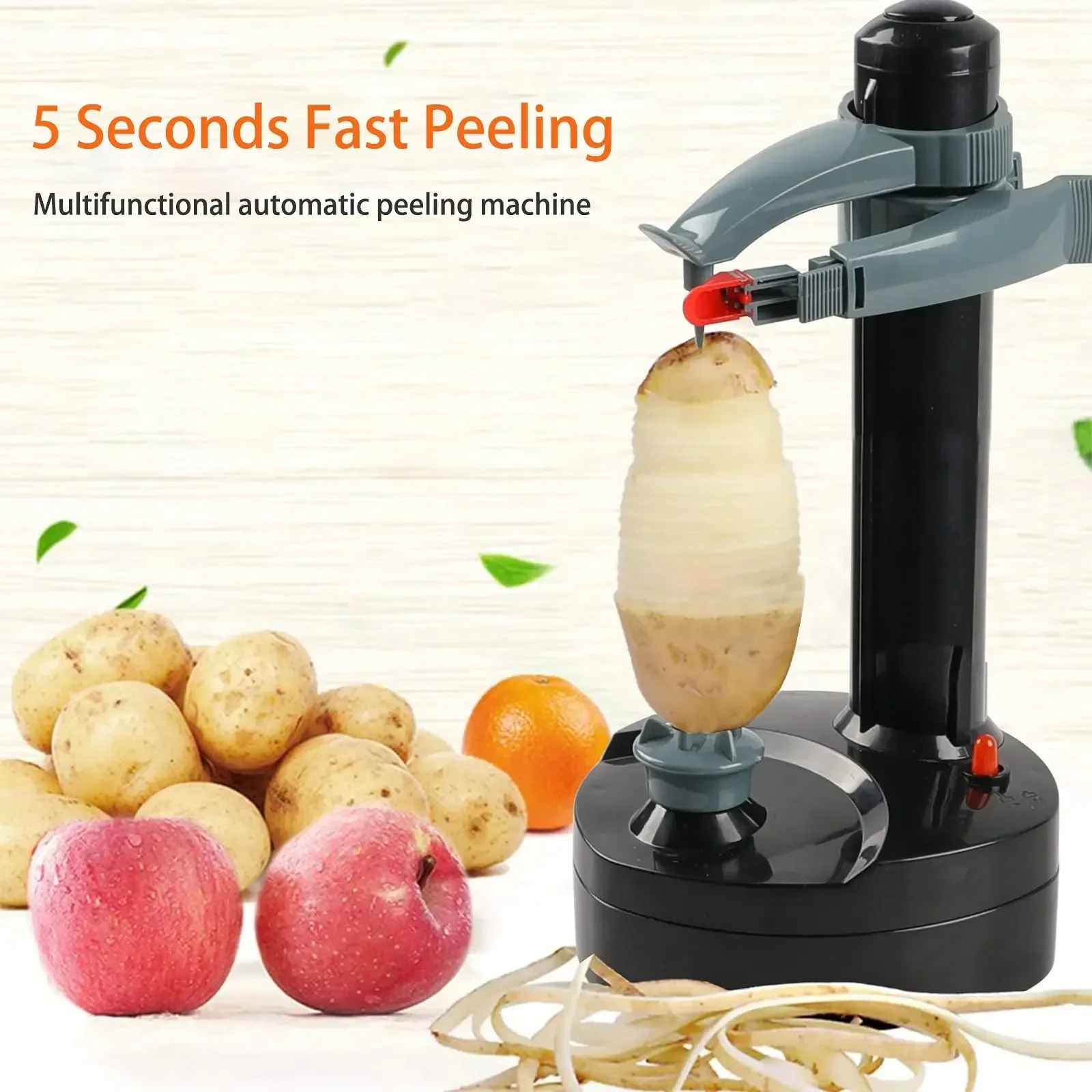 Electric Potato Peelers Automatic Rotating Apple Peeler Potato Peeling Machine Automatic Fruits Vegetables Kitchen Peeling Tool