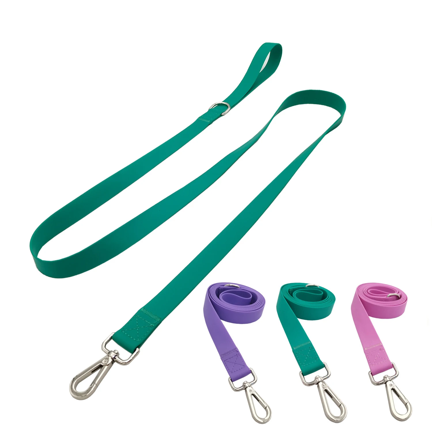 Pet Dog Leash Silicone PVC Towing Rope Collar Purple Wrapped Adhesive Ribbon Waterproof Easy To Clean Dog Towing Rope Supplies