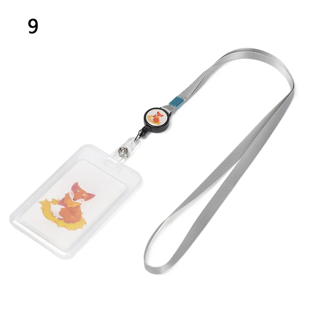 

Fashion Lovely Office School Bank Credit Card Name Badge Holder Retractable Card Holder ID Business Case