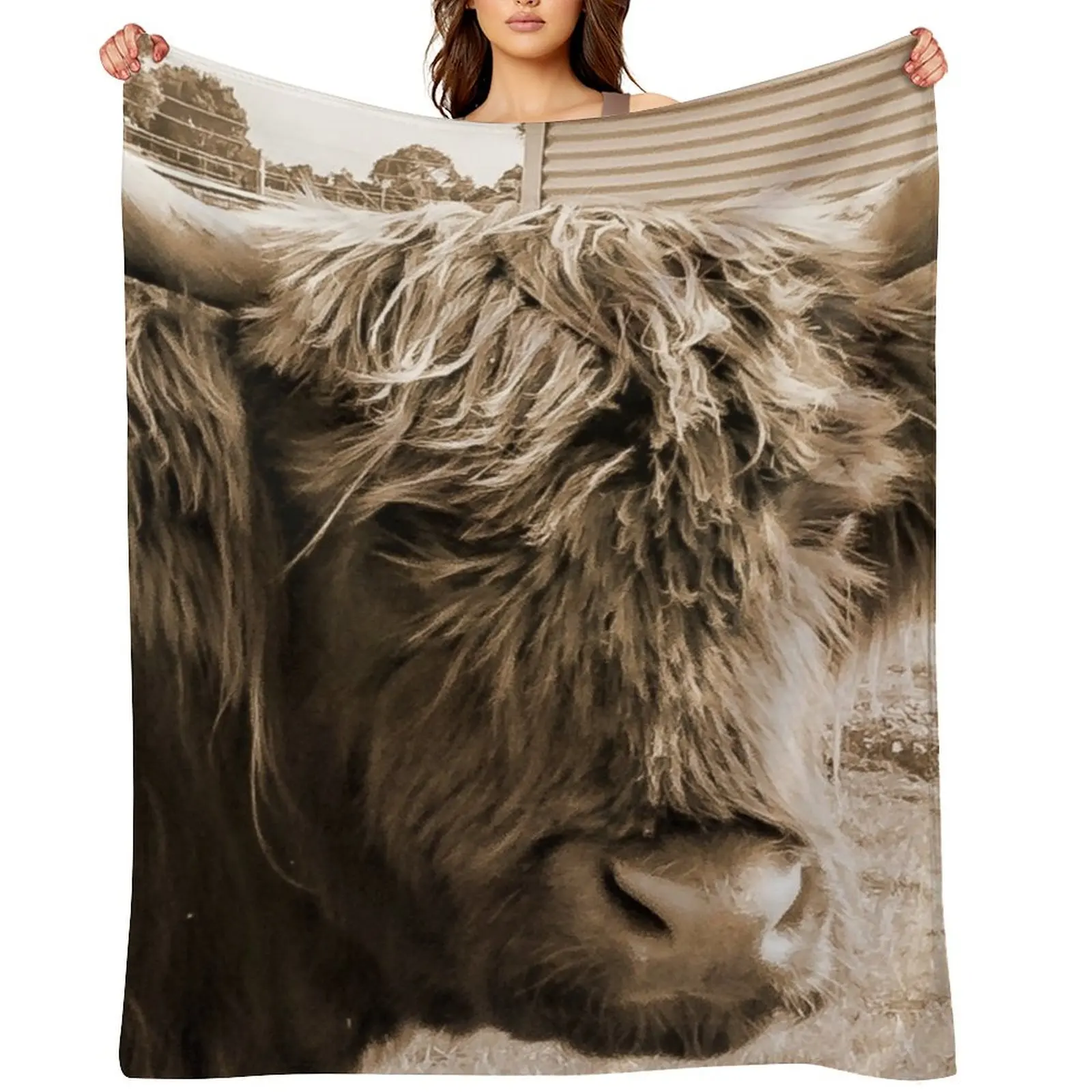 

Highland Cow Throw Blanket Extra Large Throw Luxury Throw Polar bed plaid Blankets