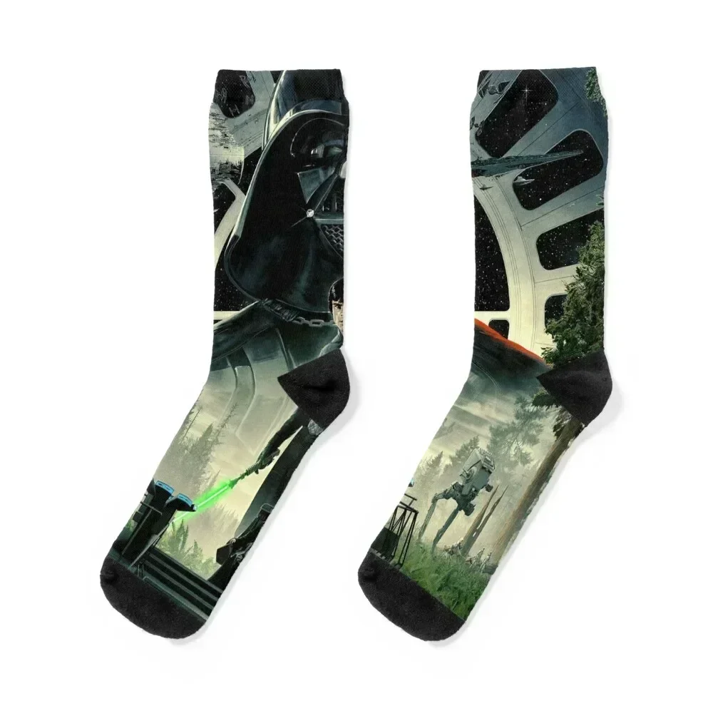 

T H E D A R T H Socks anti slip football New year's men cotton high quality Luxury Woman Socks Men's