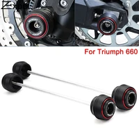 Para Triumph 660 Trident 660 Tiger Sport 660 Daytona660 motocicleta rueda delantera trasera horquilla eje horquilla marco deslizante Protector contra choques