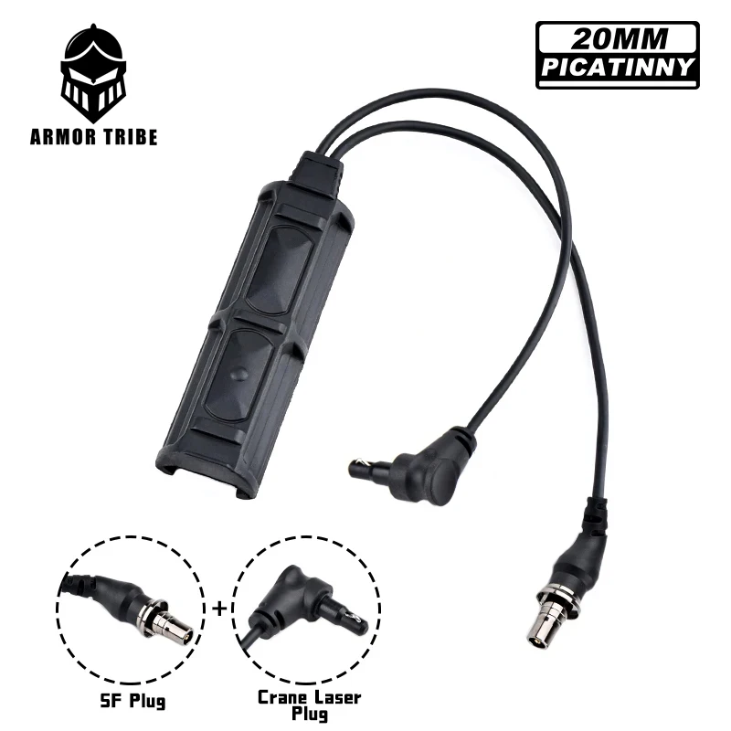 

Airsoft Remote Dual Pressure Switch WADSN SF plug 2.5mm For PEQ DBAL NGAL M300 M600 Tactical Flashlight Hunting Accessories