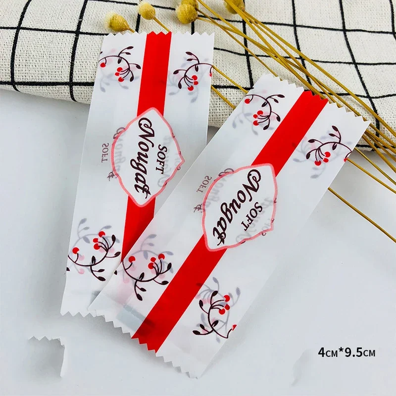 200 قطعة نوجا السكر حقائب بلاستيكية لتقوم بها بنفسك اليدوية كيس تغليف الحلوى الفول السوداني منتفخ مغلفة الغذاء حزمة أكياس صغيرة مخبز الديكور