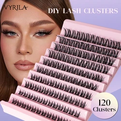 VYRILA Cluster lashes 120 Clusters Lash Clusters Individual Mega Volume Eyelash Clusters DIY Lash Extensions Soft Fluffy
