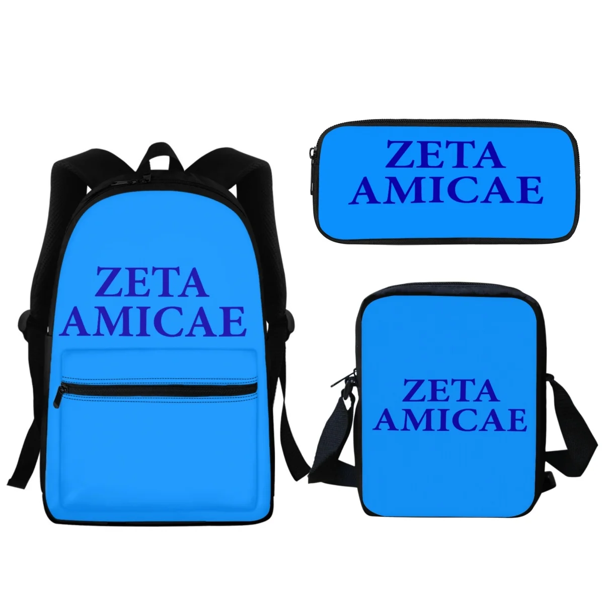 

Zeta Amicae Blue Designer Student SchoolBags High Quality Zipper Casual Backpack Fashion BookBag Portable Satchel Stationery New