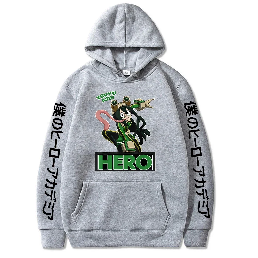 My Hero Academia Boku No Hero Academia Anime Hoodies Women Funny Girl Manga Tsuyu Asui Streetwear Harajuku Goth Loose Sweatshirt