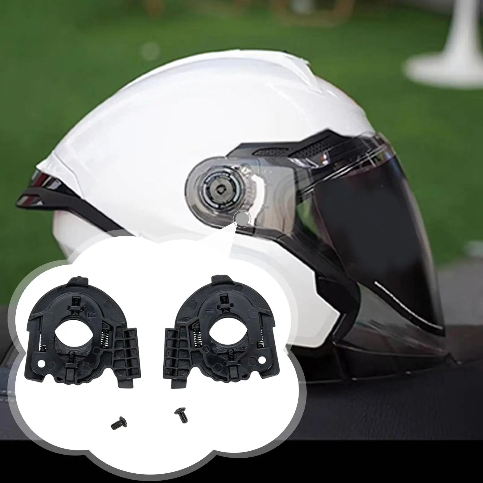 2 Pieces Helmet Visors Shield Base Practical Premium Easy to Install Left and Right Accessories Replacement for MT Cosmo Sv