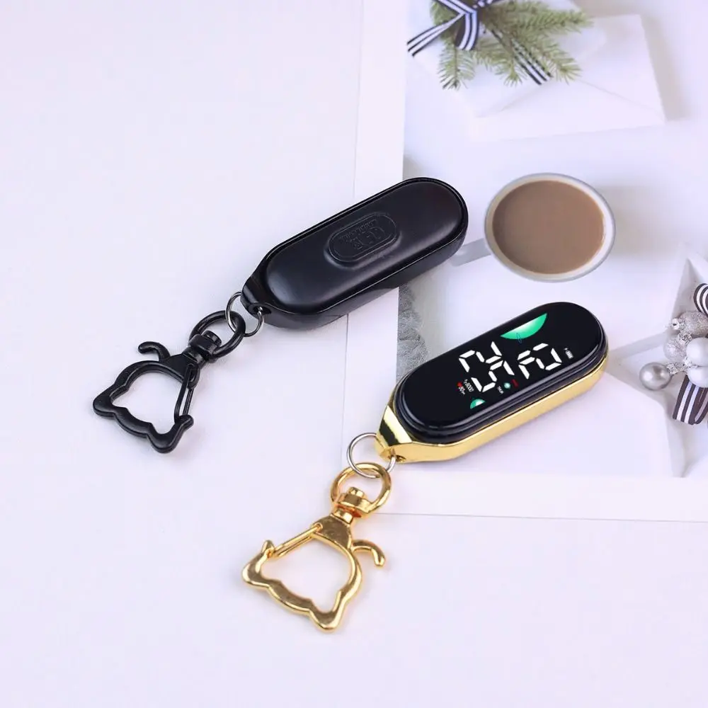 Digital Display Electronic Hanging Watch Touch Screen Waterproof Pocket Watch Keychain Luminous LED Watch Keychain Adults view 2