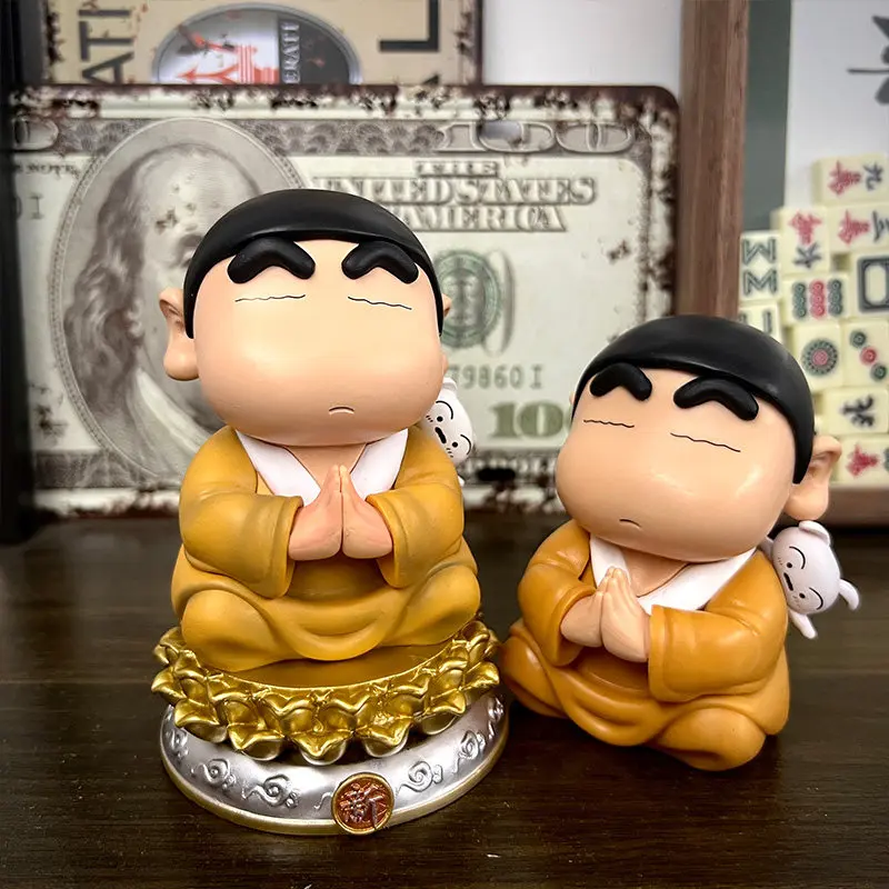 Figura de acción de Crayon Shin Chan, adorno creativo de escritorio para meditación, decoración del hogar, regalo de cumpleaños para hombres y mujeres adultos, Día de San Valentín