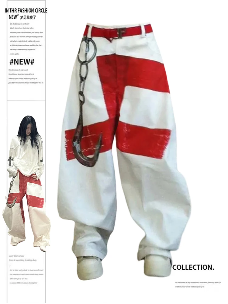 

Осень-зима женские джинсовые брюки Y2K Baggy Tomboy Jean японский Harajuku гранж 2000-е новые широкие джинсы хип-поп Tide Cowboy