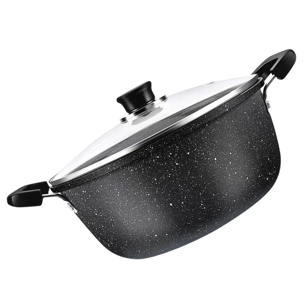 

Суповая кастрюля с антипригарным покрытием, железная металлическая глубокая сковорода с крышкой для тушения, лапши, молочного масла, домашней кухонной кастрюли, кастрюля