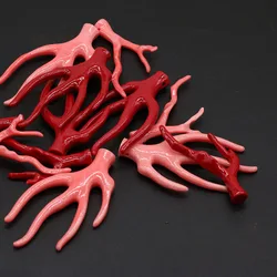 Hot Irregular Natural Red Coral Loose Beads Tree Design Branch Coral Pendant Charms for DIY Necklaces&Bracelets Wholesale